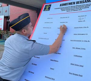 Rutan Sengkang Gelar Penandatanganan Komitmen Bersama Menuju WBBM 