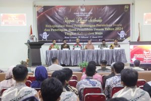 Rapat Pleno Rekapitulasi Hasil Pemilu, Kapolres Wajo Turunkan 50 Personel dan 30 BKO Brimob