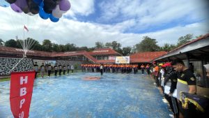 Pelemparan Bola Takraw dan Pelepasan Balon Gas Simbol Pembukaan Porseni Rutan Sengkang Resmi Dibuka