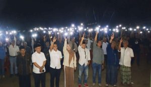 Ribuan Masyarakat Tumpah Ruah Sambut Paslon Ar-Rahman di Desa Lautang Kecamatan Belawa.