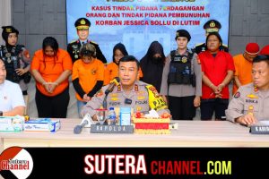 Kapolda Sulsel Pimpin Konferensi Pers Pengungkapan Kasus Tindak Pidana Perdagangan Orang (TPPO)