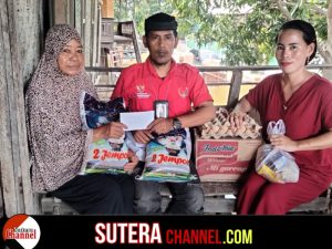 Usai Viral di Medsos, Nenek Tanjeng Dapat Bantuan Sembako dan Uang Tunai Dari PWRI Wajo
