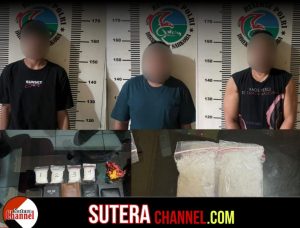 3 Pria Diringkus di Wajo, Polisi Temukan Empat Ball Kristal Bening Diduga Sabu