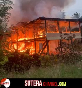 Satu Unit Rumah Panggung Ludes Dilalap Sijago Merah di Kelurahan Sitampae