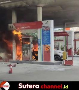 Mobil Rush Terbakar di SPBU Amessangeng, Begini Kronologinya