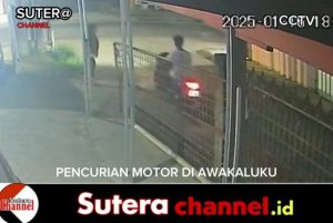 Aksi Curanmor di Awakaluku Tempe Terekam CCTV, Terindikasi Pelaku Dua Orang