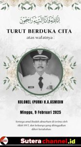 Mantan Bupati Wajo, Kolonel Purn Andi Asmidin Wafat di Usia 83 Tahun