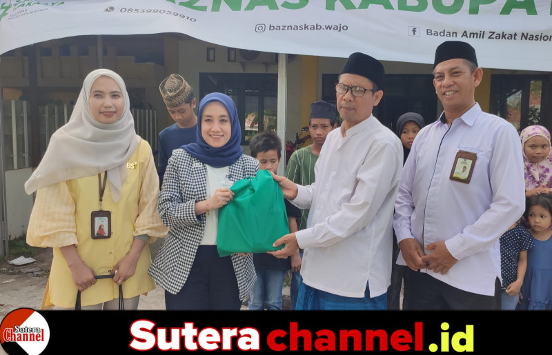 Anak Yatim Binaan Sutera Channel Terima Bantuan Dari Bank Syariah Indonesia Melalui Baznas Wajo