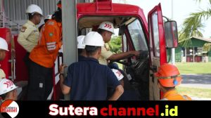 Siaga Ramadhan dan Idul Fitri 1446H, PT PLN NP UP Sengkang Gelar Pelatihan Pengoperasian Mobil Pemadam Kebakaran