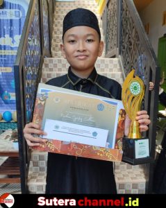 Farhan Syafiq Subhan, Putra Kakan Kemenag Wajo Raih Juara 1 Lomba Adzan Diajang Festival Anak Sholeh
