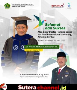 Prof Nasaruddin Umar Terima Gelar Doktor Honoris Causa Hartford  International University Amerika Serikat