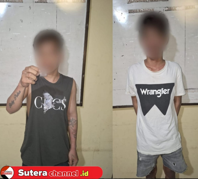 Operasi Malam, Polsek Belawa Ringkus Dua Pemuda Diduga Edarkan Sabu