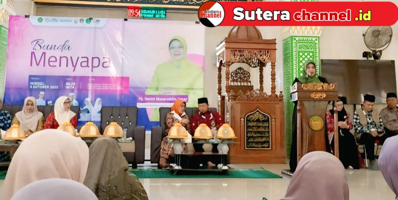 Bunda Menyapa di MQK Wajo, Helmi Nasaruddin Umar Ajak Santri Rawat Keberagaman